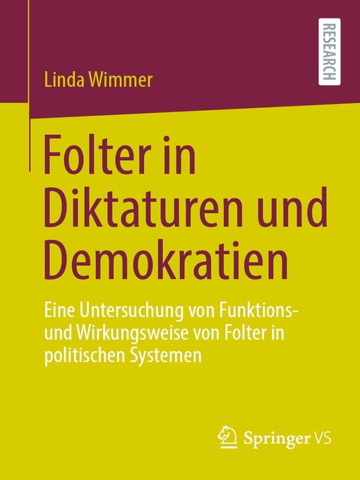 Title details for Folter in Diktaturen und Demokratien by Linda Wimmer - Available